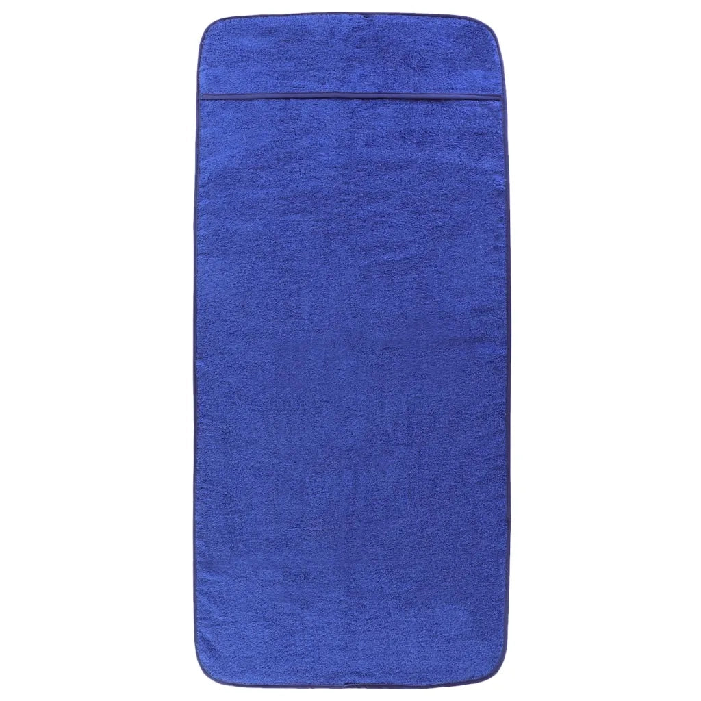 Asciugamani da Spiaggia 2pz Blu Reale 75x200 cm Tessuto 400 GSMcod mxl 78716