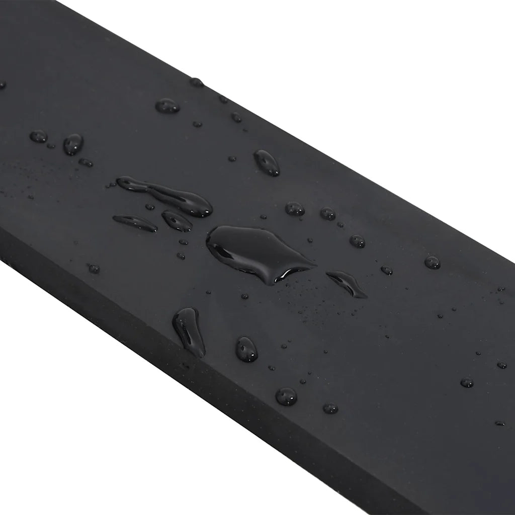 Bordo in Gomma per Spazzaneve Nero 300x8x1 cm