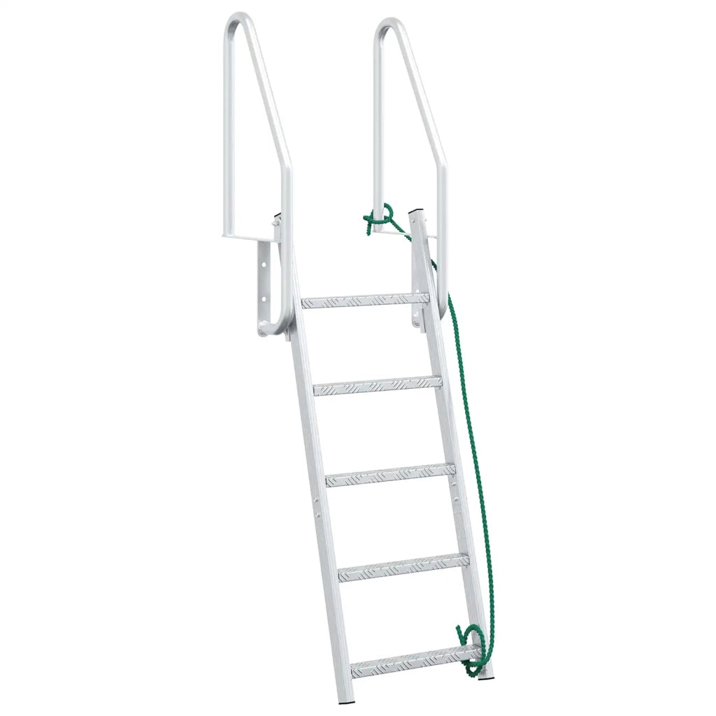 Scala da Dock a 5 Gradini Argento 58 x 77 x 191 cm Alluminio CFW6336505