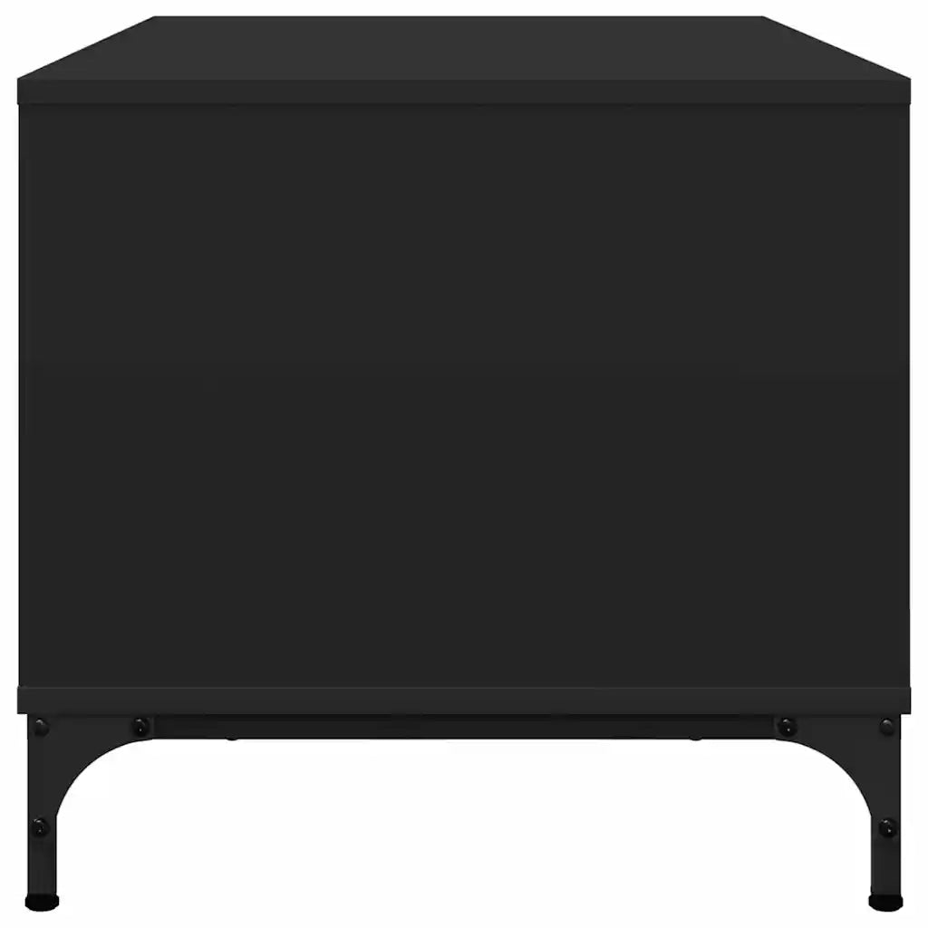 Tavolino da salotto con cassetto Rovere Nero 90 x 49 x 46 cm