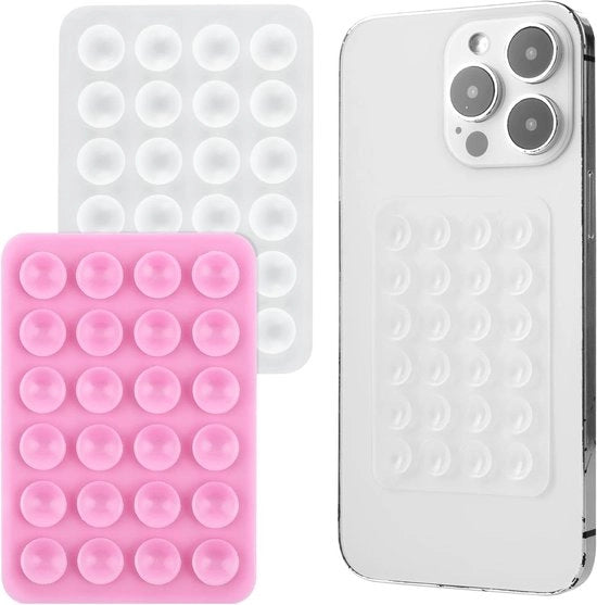 Due pezzi di presine in silicone, doppie facce, supporto per smartphone mobile con presine extra resistenti anti-slip per tutti gli apparecchi mobili.