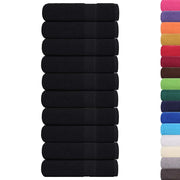 Asciugamani FROGN 10 pz Nero 50x100 cm 360 g/m² 136952
