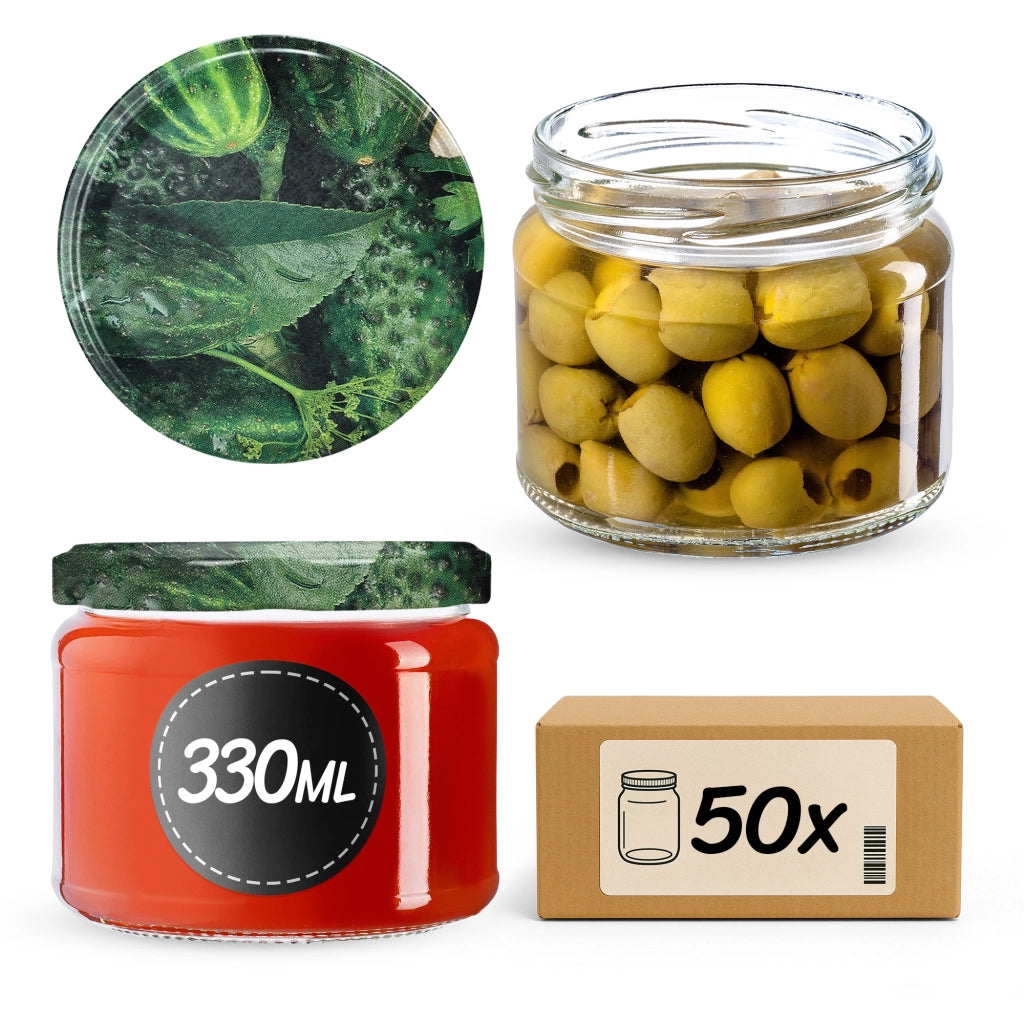 KADAX Sonka vasetti 330ml 50pz 82mm + coperchi "Cetrioli"