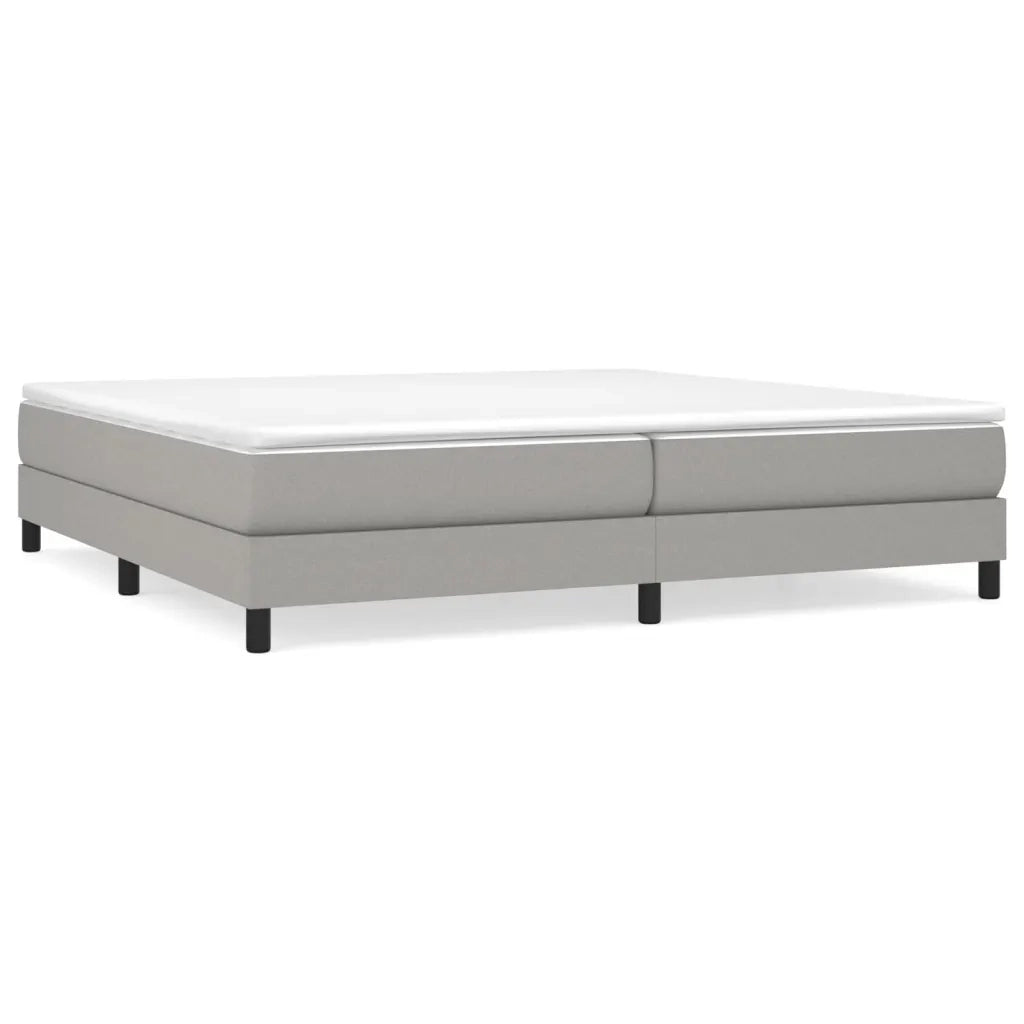 Giroletto a Molle con Materasso Grigio Chiaro 200x200cm Tessuto 3144101