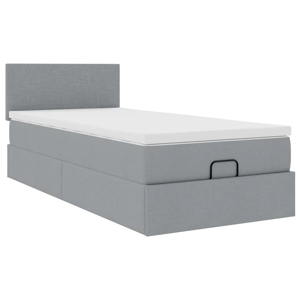 Struttura Letto Pouf con Materasso 80x200 cm in Tessuto