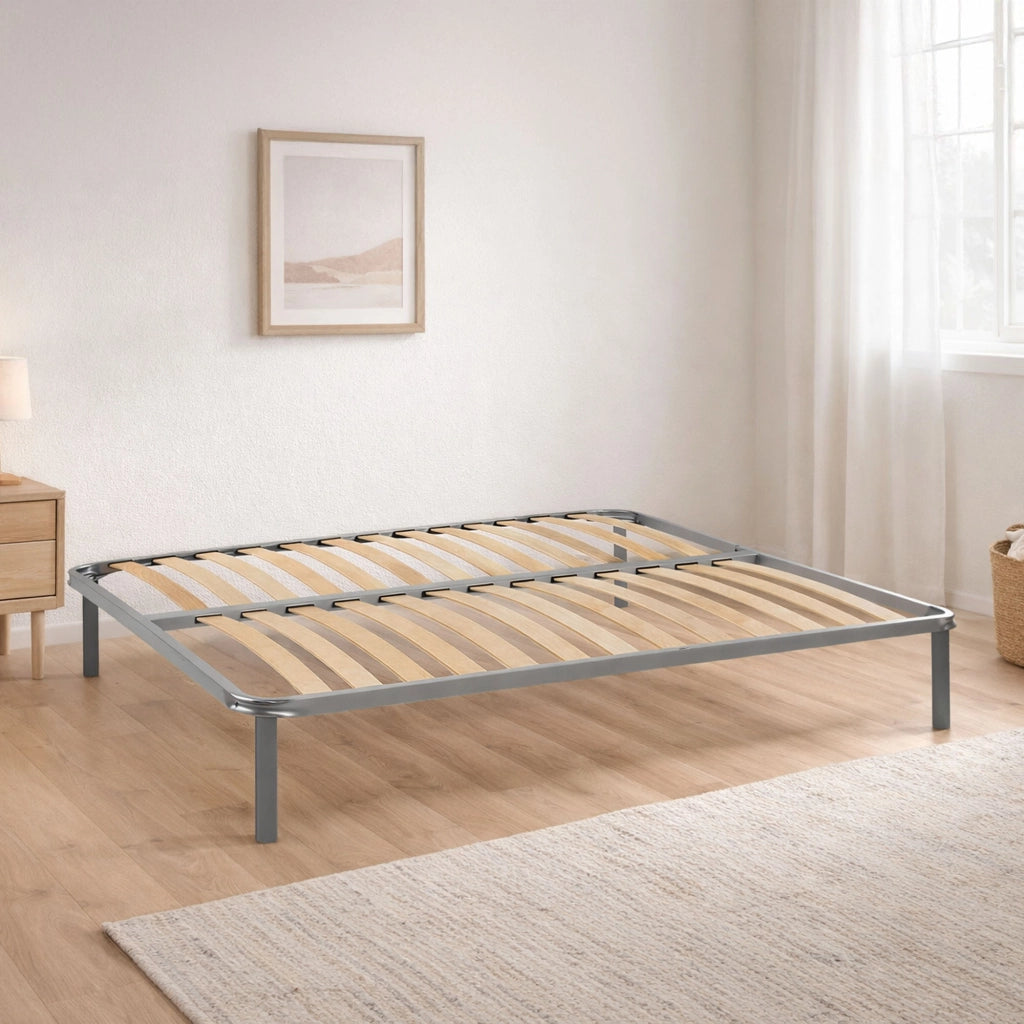 Rete letto matrimoniale Alga, Rete ortopedica in multistrato di betulla a 14 doghe, 100% Made in Italy, cm 140x200h 34