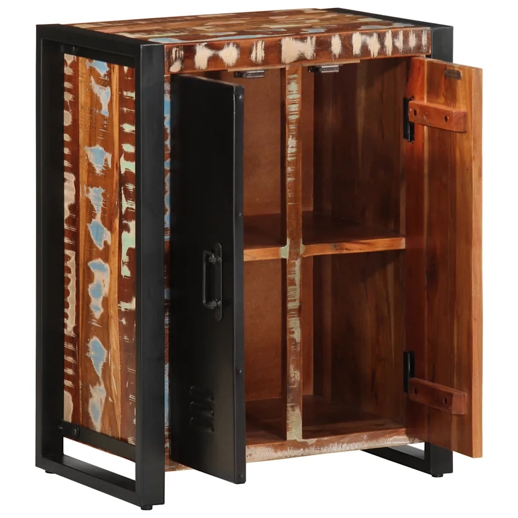 Credenza-Buffet-Armadio da cucina Multicolore 55x35x70 cm in Legno Massello Recupero 714711