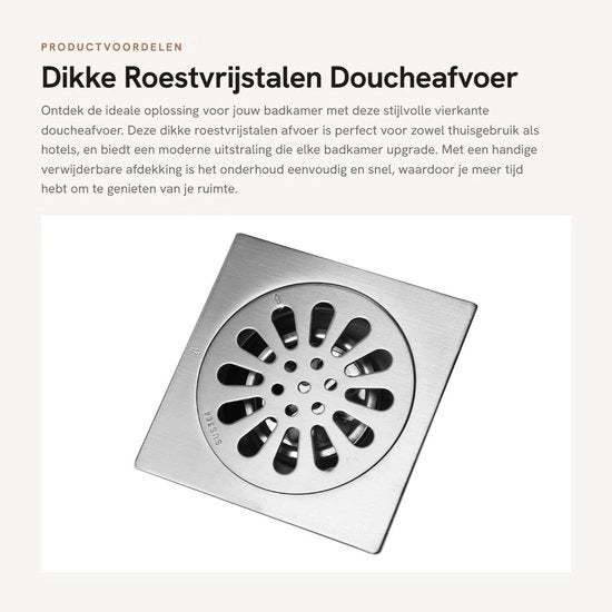 Drenaggio bagno a doppio effetto - Drenaggio bagno quadrato - Drenaggio bagno con copertura rimovibile - Drenaggio bagno per pavimento - Drenaggio bagno per hotel - Drenaggio bagno duraturo