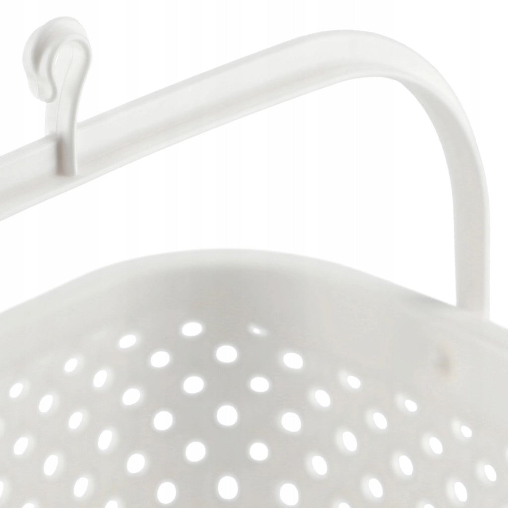 Cestino sospeso KADAX per mollette, rettangolare, bianco
