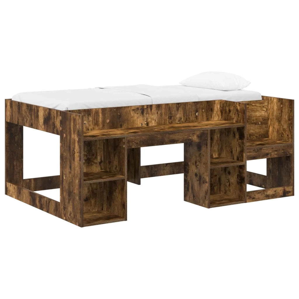 Telaio del letto con storage Rovere Fumo 80 x 160 cm