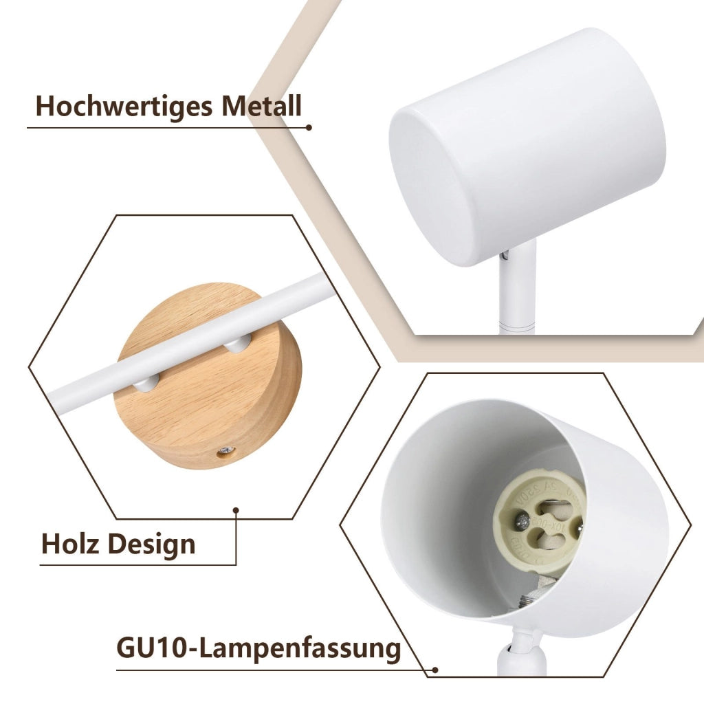 ZMH Faretto da soffitto neri moderni 2 fiamme GU10 per camera letto corridoio