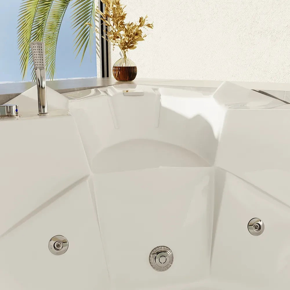 Vasca idromassaggio angolare 150x150 da interno design moderno | Bliss Eco