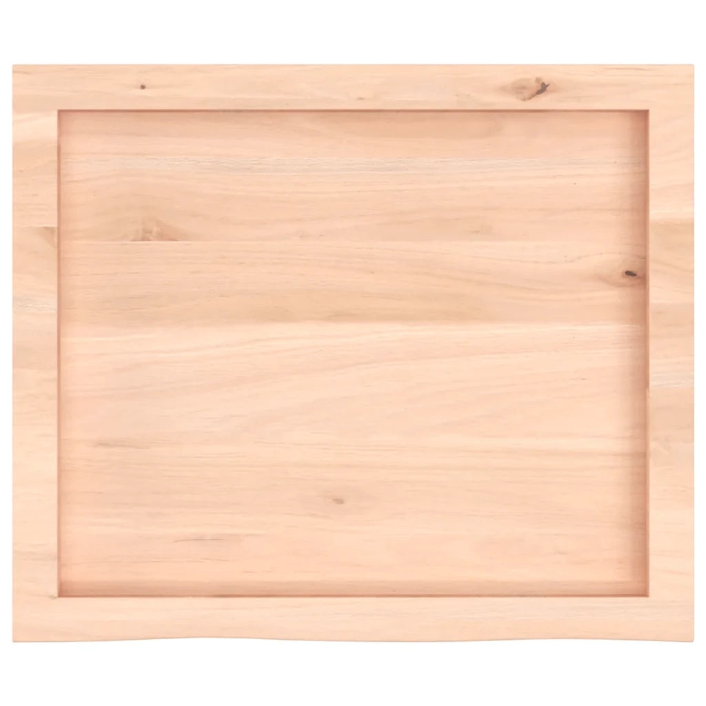 Piano per Tavolo 60x50x(2-4) cm in Rovere Massello Non Trattato 3156285