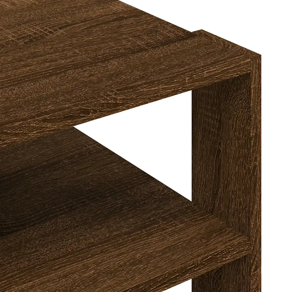 Tavolino salotto | Tavolino da caff¨¨ | Tavolino da Soggiorno Rovere Marrone 58x58x40 Legno Multistrato