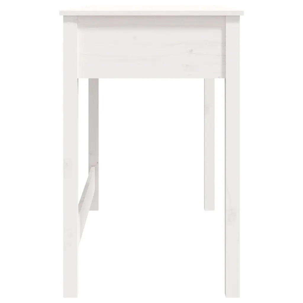 Scrivania con Cassetti-Scrivanie per ufficio e studio Bianca 100x50x78 cm Legno Massello Pino
