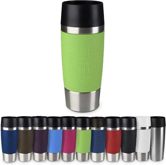 Tazza termica/geisolata, Capacità 360 ml, Riscalda per 4 ore / mantiene freddo per 8 ore, 100% impermeabile, Chiusura ad alta pressione, Apertura da bere 360°, Limoen.