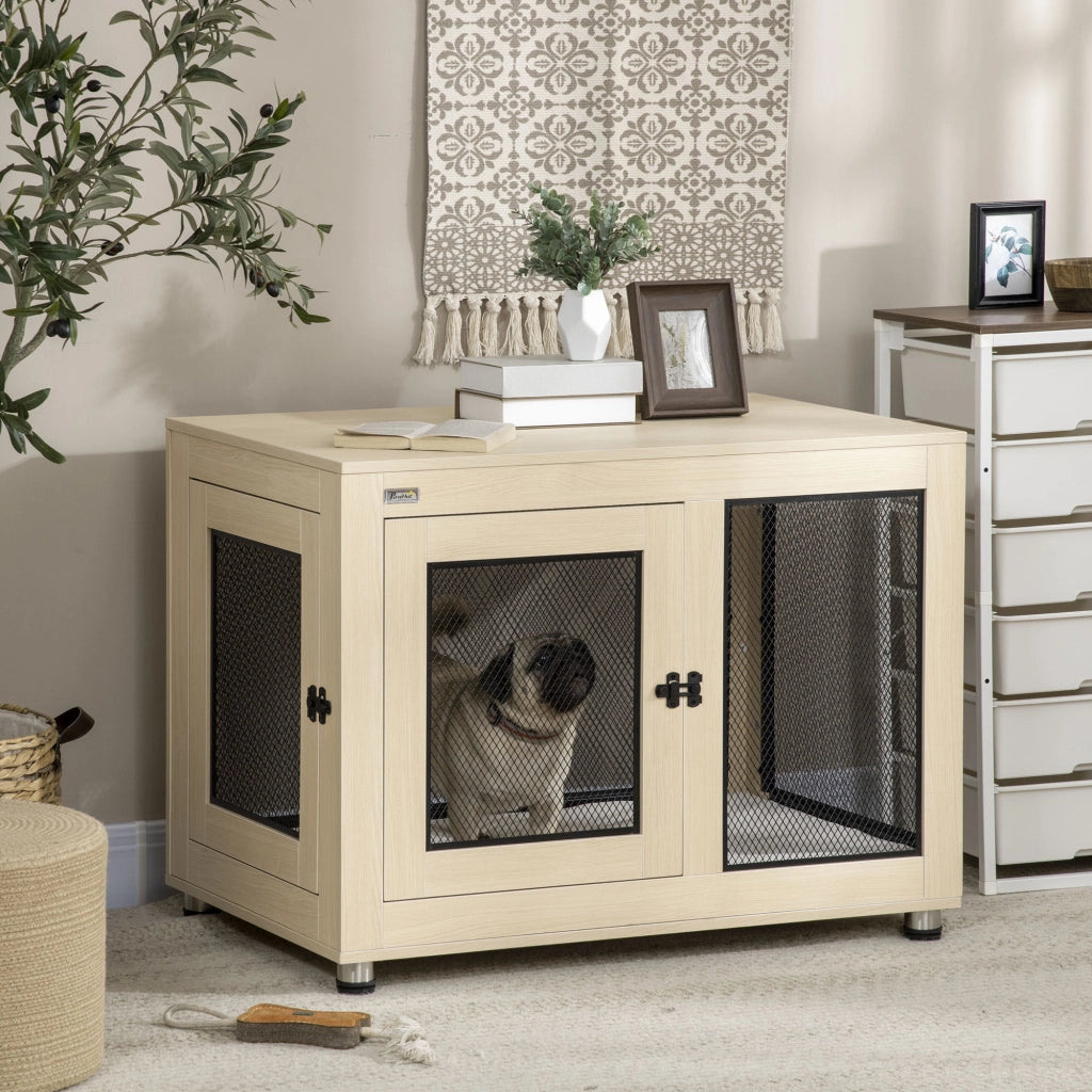 Casetta per Cani ¨C zephmum ¨C Naturale e Nero 94x60x71.5