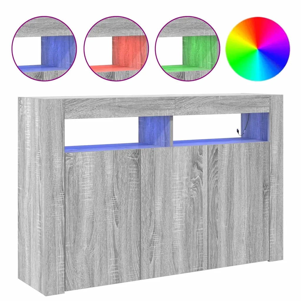 Credenza Grigio Sonoma 116 x 30 x 75 cm Legno multistrato 3333881