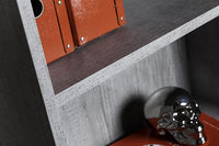 Libreria 4 ripiani Regolabili 69x35x200H Grigio Cemento Made in Italy - Composad