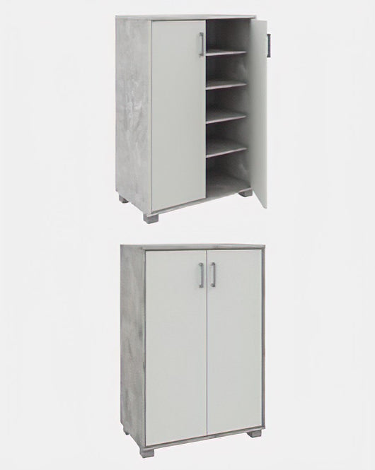 Mobile armadio 2 ante 4 ripiani arredo casa,bagno,camera,soggiorno 60x35x90 COLORE: GRIGIO