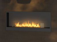 Camino a Bioetanolo da Incasso 120x50 cm Inside 1200 Nero con Vetro