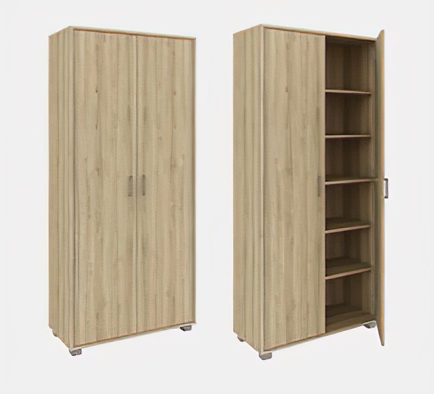 Mobile Armadio salvaspazio 2 ante arredo casa moderno 78x35x170H COLORE: MARRONE