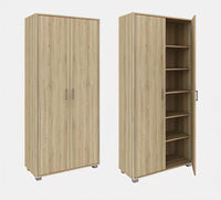 Mobile Armadio salvaspazio 2 ante arredo casa moderno 78x35x170H COLORE: MARRONE