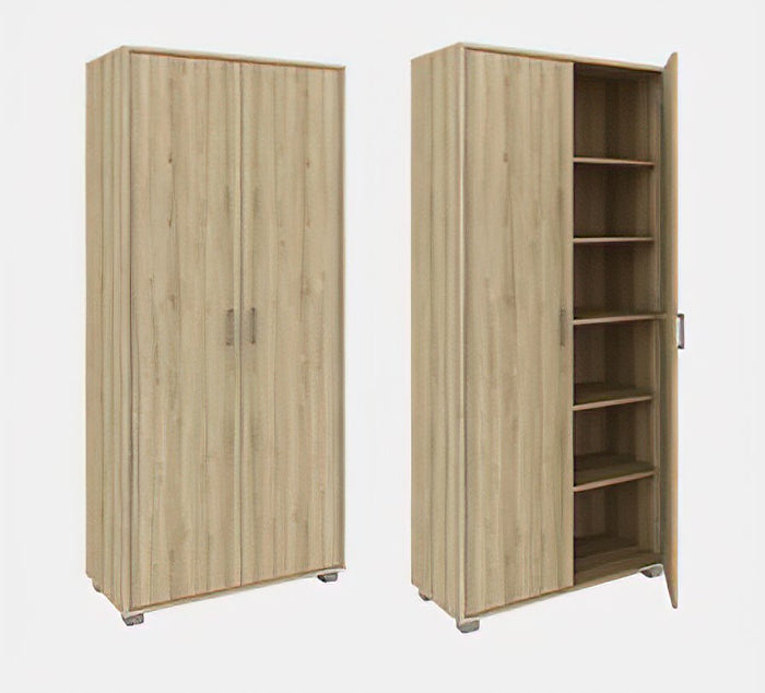 Mobile Armadio salvaspazio 2 ante arredo casa moderno 78x35x170H COLORE: MARRONE