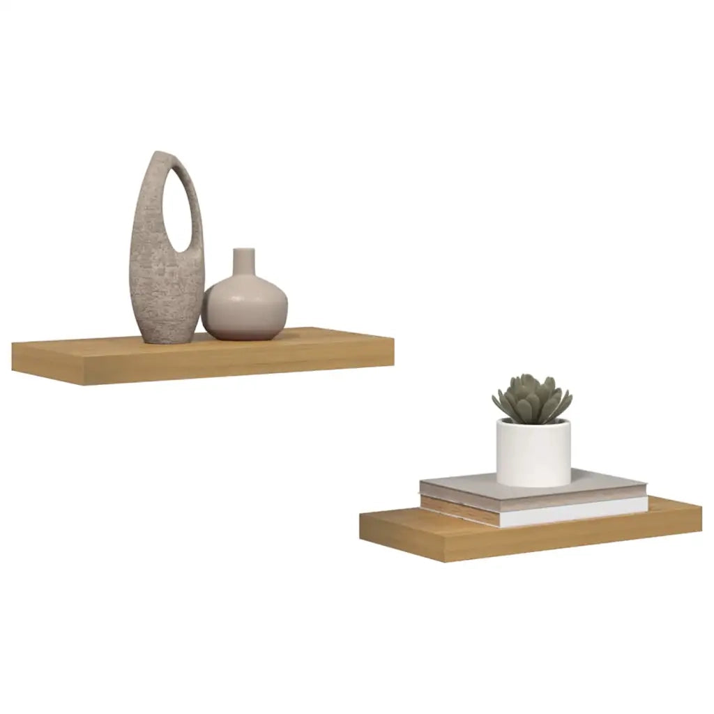 2 pz Scaffale da parete | Ripiano a parete | Mensola a parete Marrone 50 x 23 x 4 cm