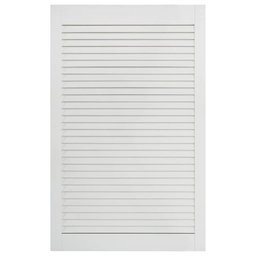 Set di 2 ante a persiana ante per armadi ante per mensole rivestimento per armadio guardaroba bianco 99,3 x 59,4 cm legno di pino massiccio 02_0003913