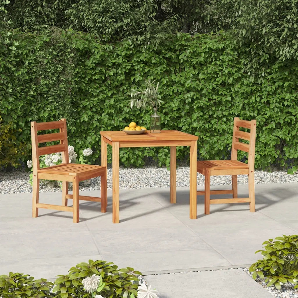 Set da Pranzo per Giardino 3 pz in Legno Massello di Teak cod mxl 49686