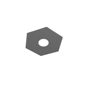 Toplight Plafoniera da soffitto esagonale Hexagon 1 luce con attacco GX53, struttura colore antracite, design moderno 25x29x3cm