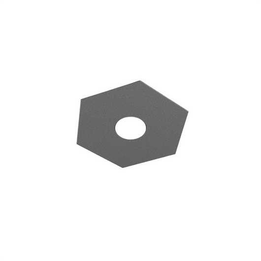 Toplight Plafoniera da soffitto esagonale Hexagon 1 luce con attacco GX53, struttura colore antracite, design moderno 25x29x3cm