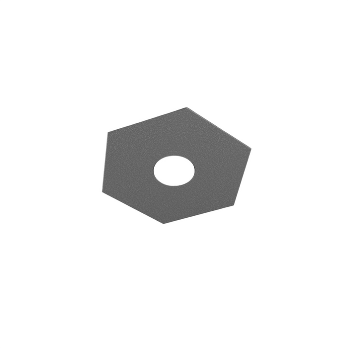 Toplight Plafoniera da soffitto esagonale Hexagon 1 luce con attacco GX53, struttura colore antracite, design moderno 25x29x3cm