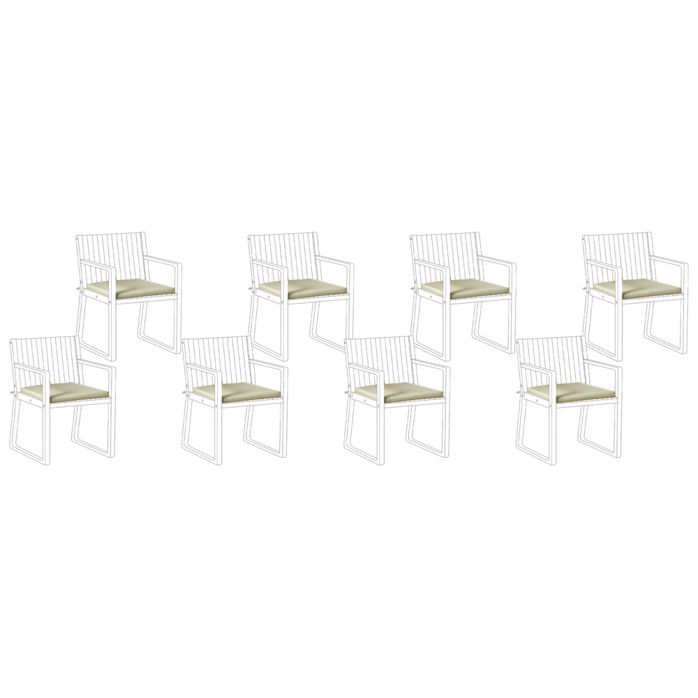 Set di 8 cuscini per sedie da giardino in tessuto poliestere resistente ai raggi UV verde chiaro