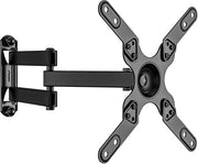 Muurbeugel per schermo TV, regolabile e inclinabile per schermi LED e LCD da 13 a 42 pollici, supporto TV fino a 20 kg, VESA 200x200 mm, nero