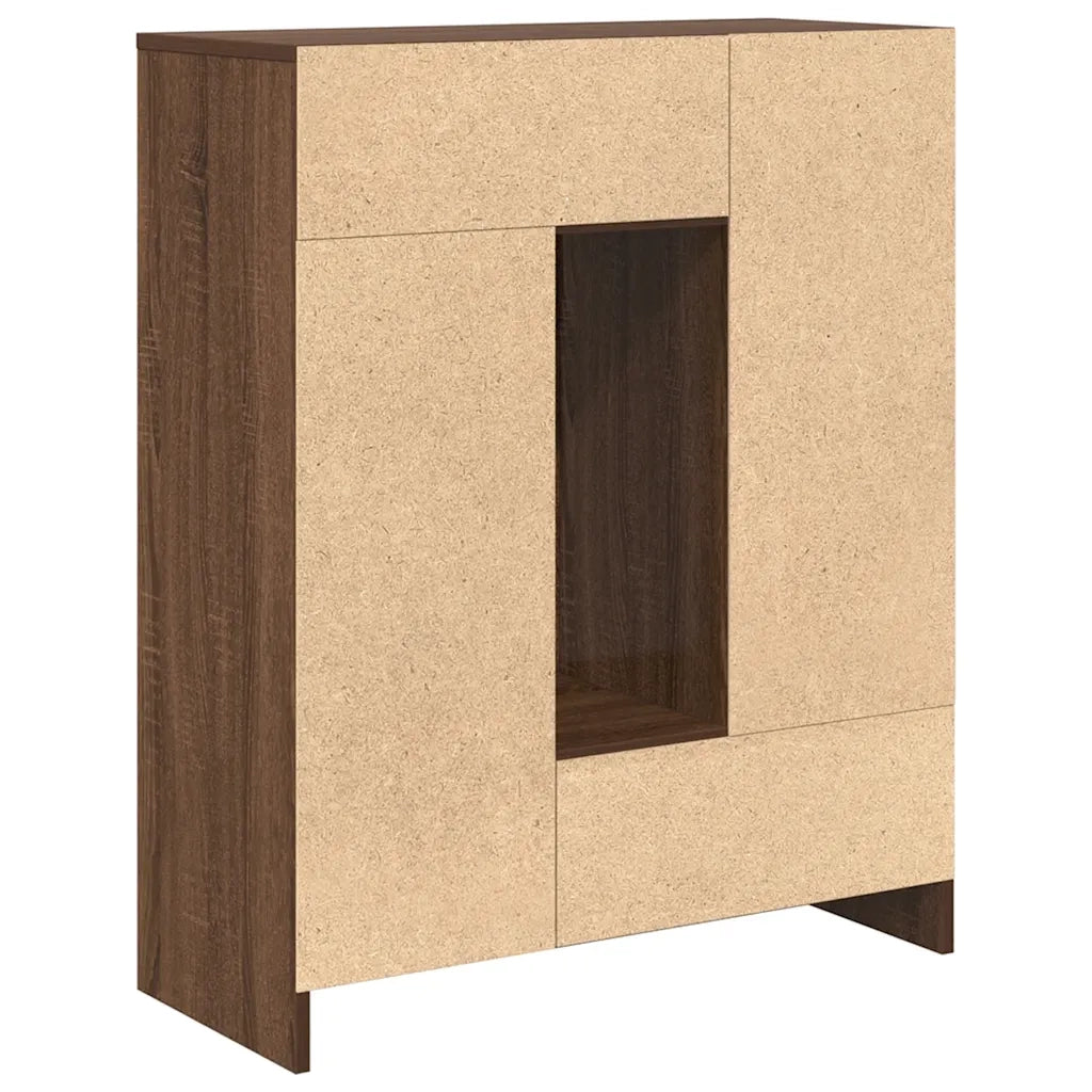 Credenza con Cassetti e Ante Rovere Marrone 73x31x90 cm 861856