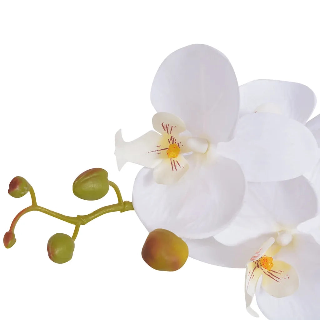 Orchidea Artificiale con Vaso75 cm Bianca CFW9339104