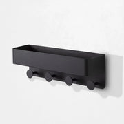 Mensola p/oggetti con appendiabiti HARU nero