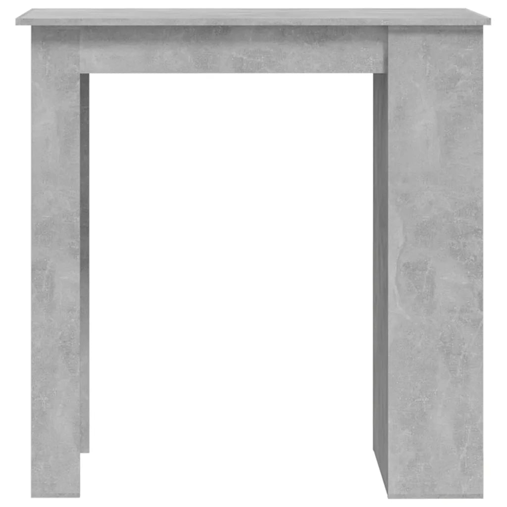 Tavolino da Bar con Portaoggetti Grigio Cemento 102x50x103,5 cm 809471