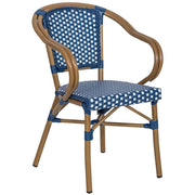 Fauteuil in rotin sintetico  bleu 57x57x84 cm (hauteur)