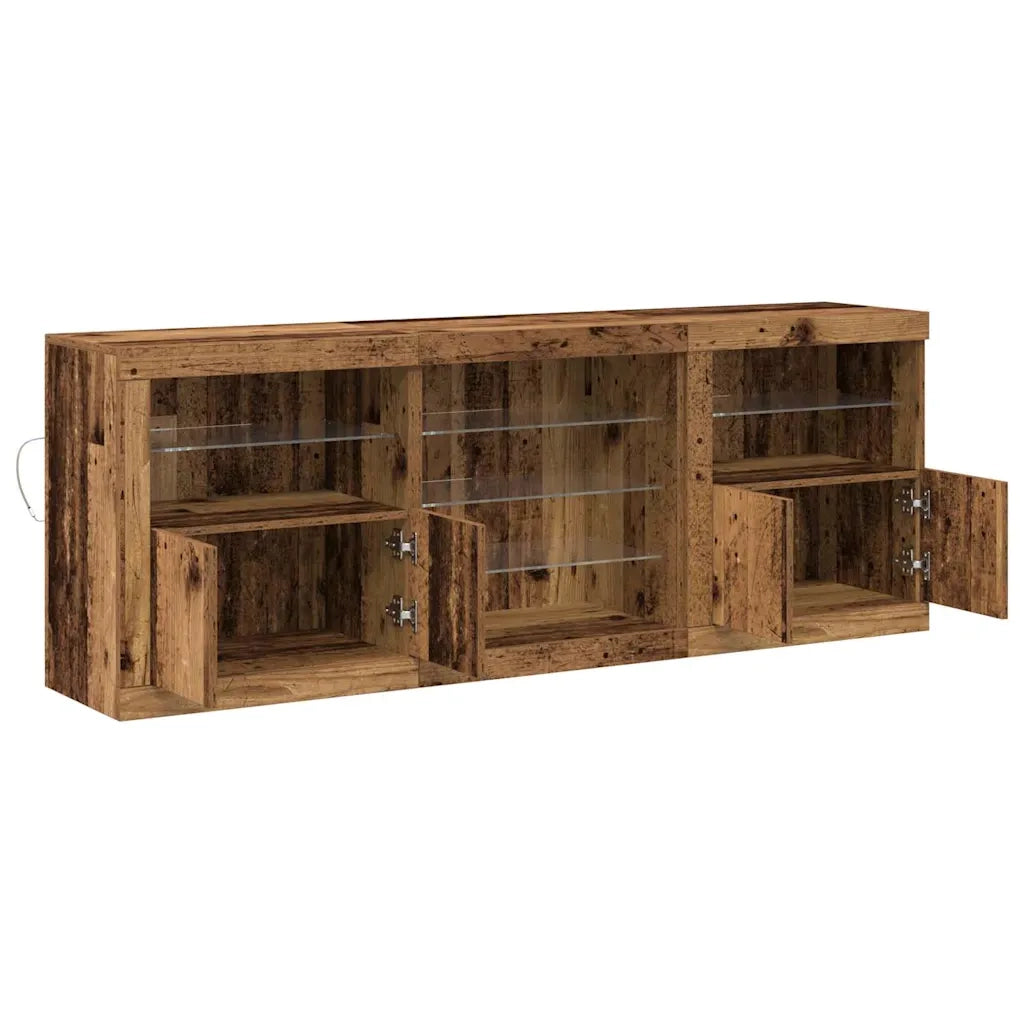 Madia LED Legno vecchio 181,5 x 37 x 67 cm Legno multistrato 3333116