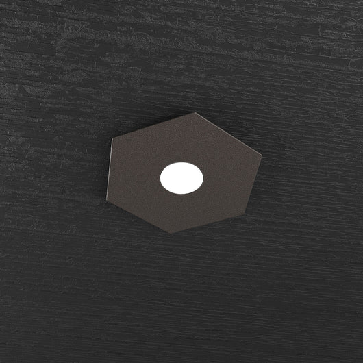 Applique Industrial-Minimal Hexagon Metallo Marrone 1 Luce Gx53