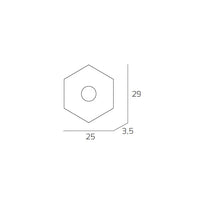 Toplight Plafoniera da soffitto esagonale Hexagon 1 luce con attacco GX53, struttura colore antracite, design moderno 25x29x3cm