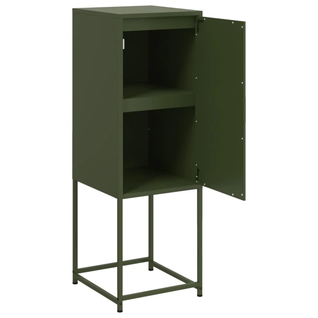 Buffet credenza cassettiera armadio mobile contenitore organizer per cucina soggiorno salotto verde oliva 36 x 39 x 107 cm acciaio verde 02_0036573