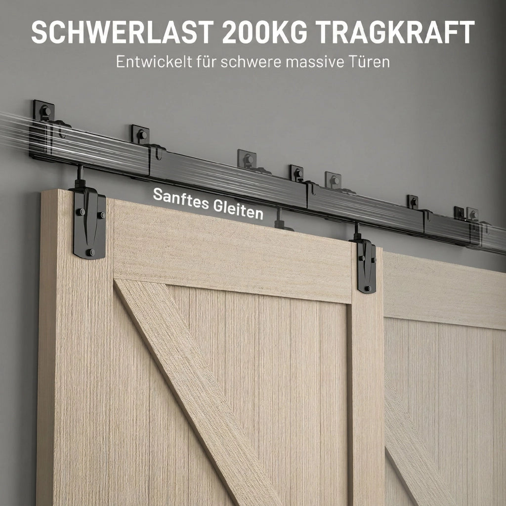 Set Scorrevoli per Porte Armadio ¨C Zephmum ¨C 183 cm Nero