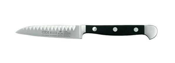Franz Güde 1704-09 Alpha Coltello da Cucina Lama 9 cm in Acciaio al Cromo-Vanadio-Molibdeno con Impugnatura in POM Nero colore Nero