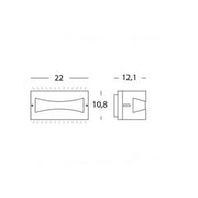 Applique Da Esterno Moderna Tibet Alluminio E Termoplastica Grigio Led 10W 4000K