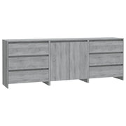 Credenze 3 pz | Madia | Buffet da pranzo | Armadio da pranzo Grigio Sonoma in Legno Multistrato