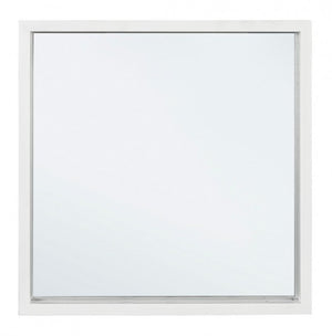 Specchio Legno Bianco Moderno da Interno 52x52 cm - YOUNG